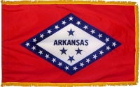 Arkansas, Nylon, Indoor, Pole Sleeve, Fringe - 3' x 5'