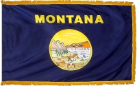 Montana, Nylon, Indoor, Pole Sleeve, Fringe - 3' x 5'