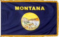 Montana, Nylon, Indoor, Pole Sleeve, Fringe - 3' x 5'