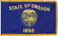 Oregon, Nylon, Indoor, Pole Sleeve, Fringe - 3' x 5'