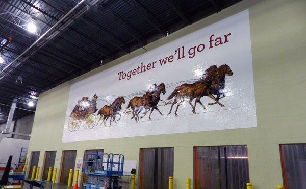 Custom Brick Decal for Wells Fargo