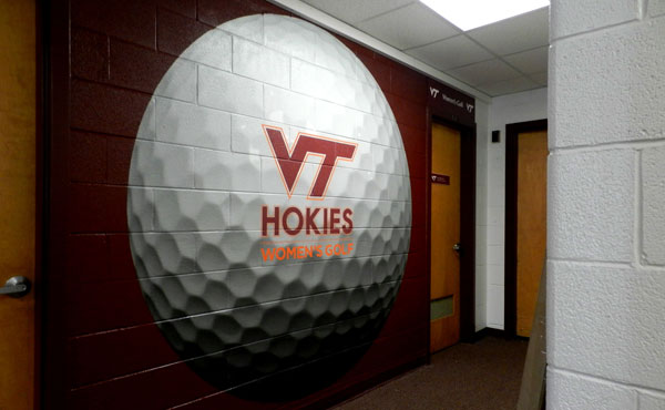 Custom Brick Decal for Virginia Tech Golf